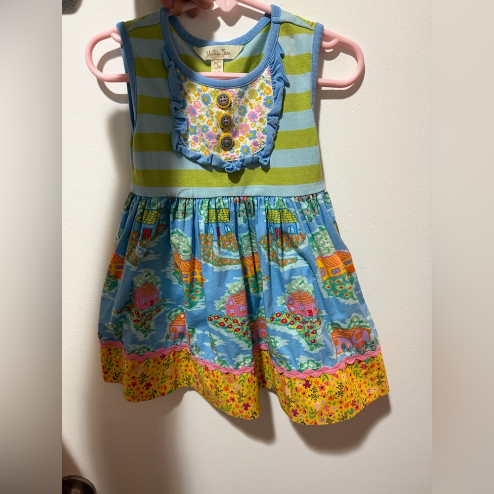 Matilda Jane Green and Blue Kids Dress